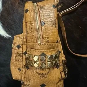 MCM | Bags | Mcm Tan Backpack With Signature Monogram And  display picture 1